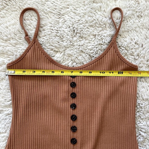 *NWOT* 2bella Brown Form Fitting Summer Button Slit Midi/Maxi Dress Womens Sz Sm - Picture 8 of 10